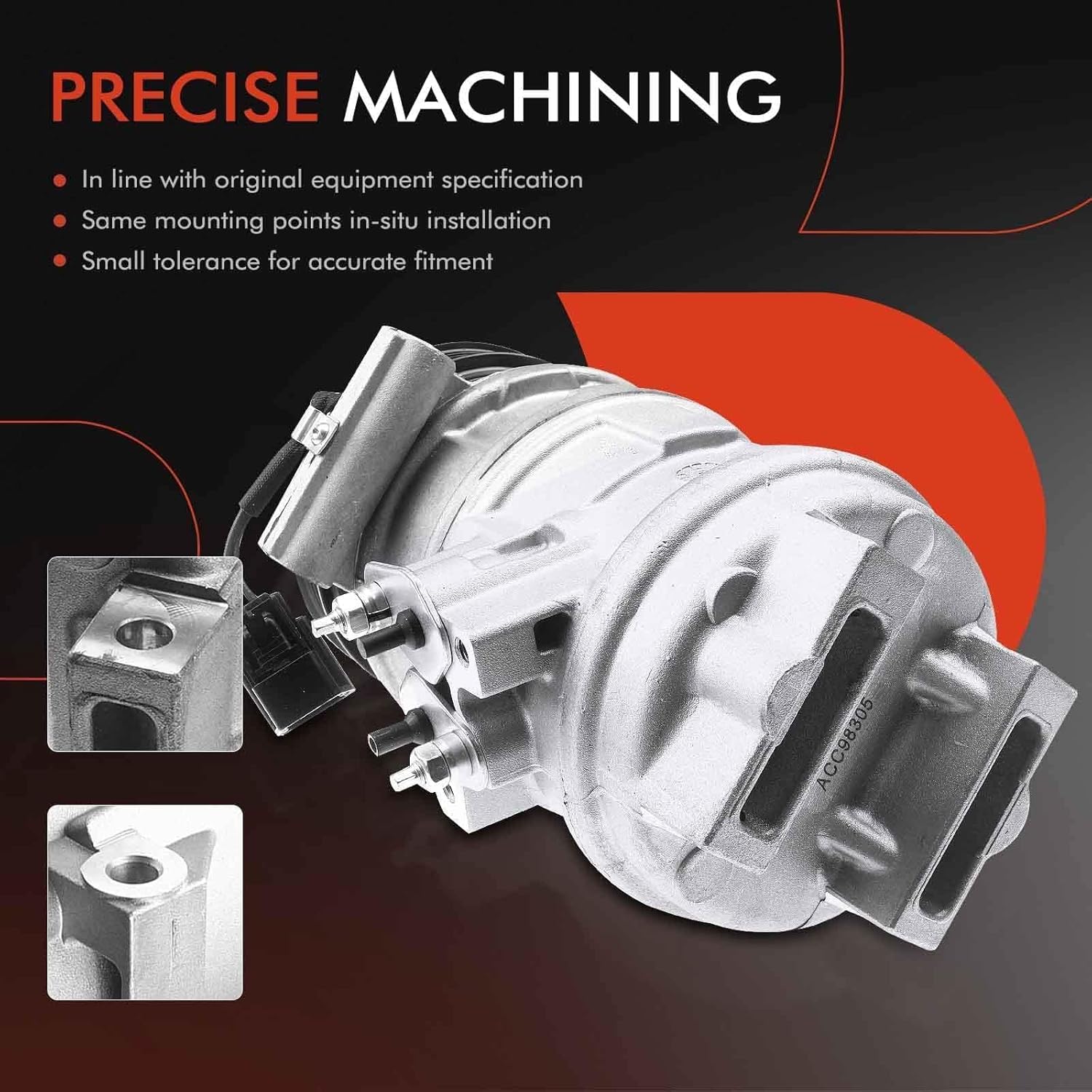 A-Premium A/C Compressor with Clutch Compatible with Cadillac SRX 4.6L 2004-2009