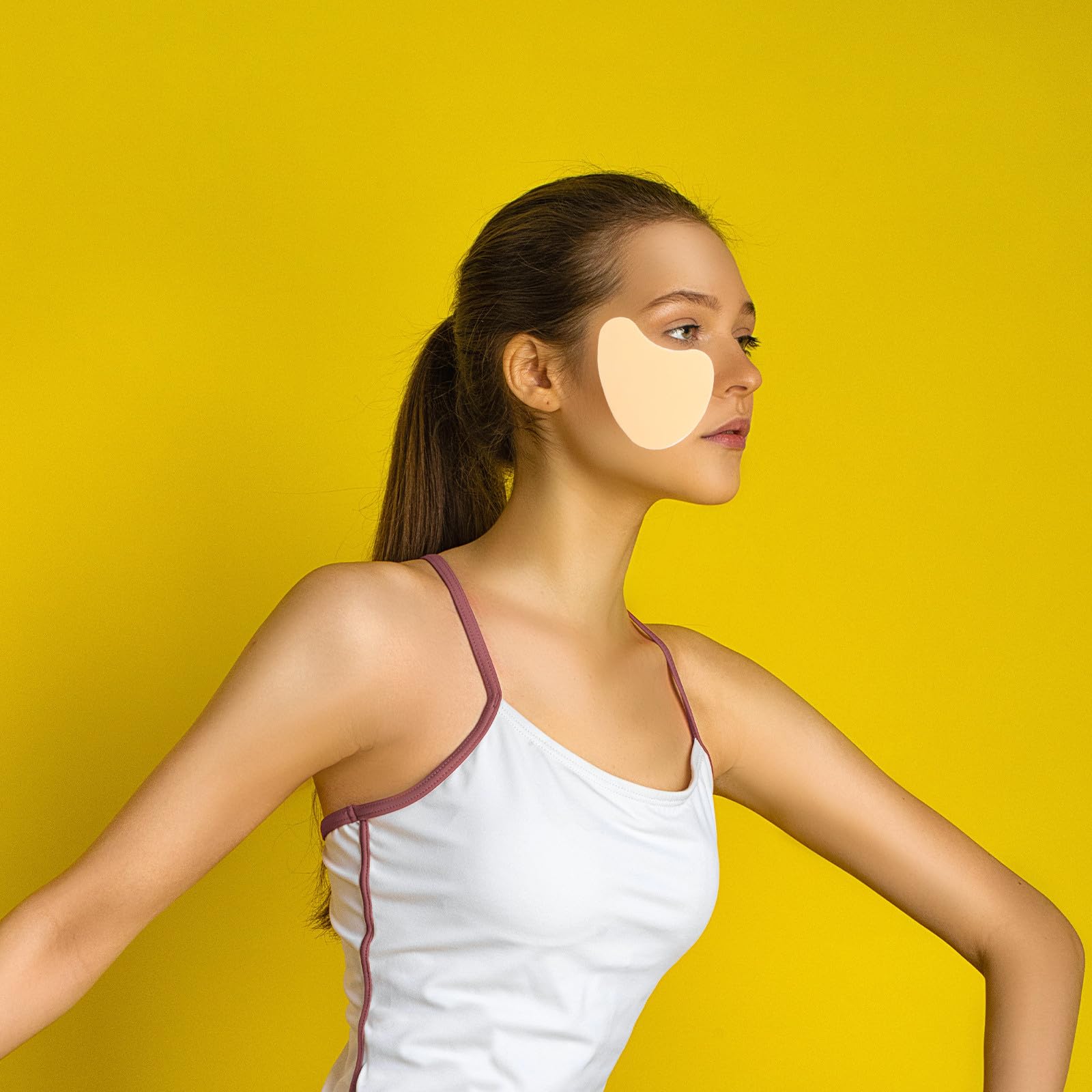Gel Parches Faciales 50 Piezas Protección Solar para Mejillas