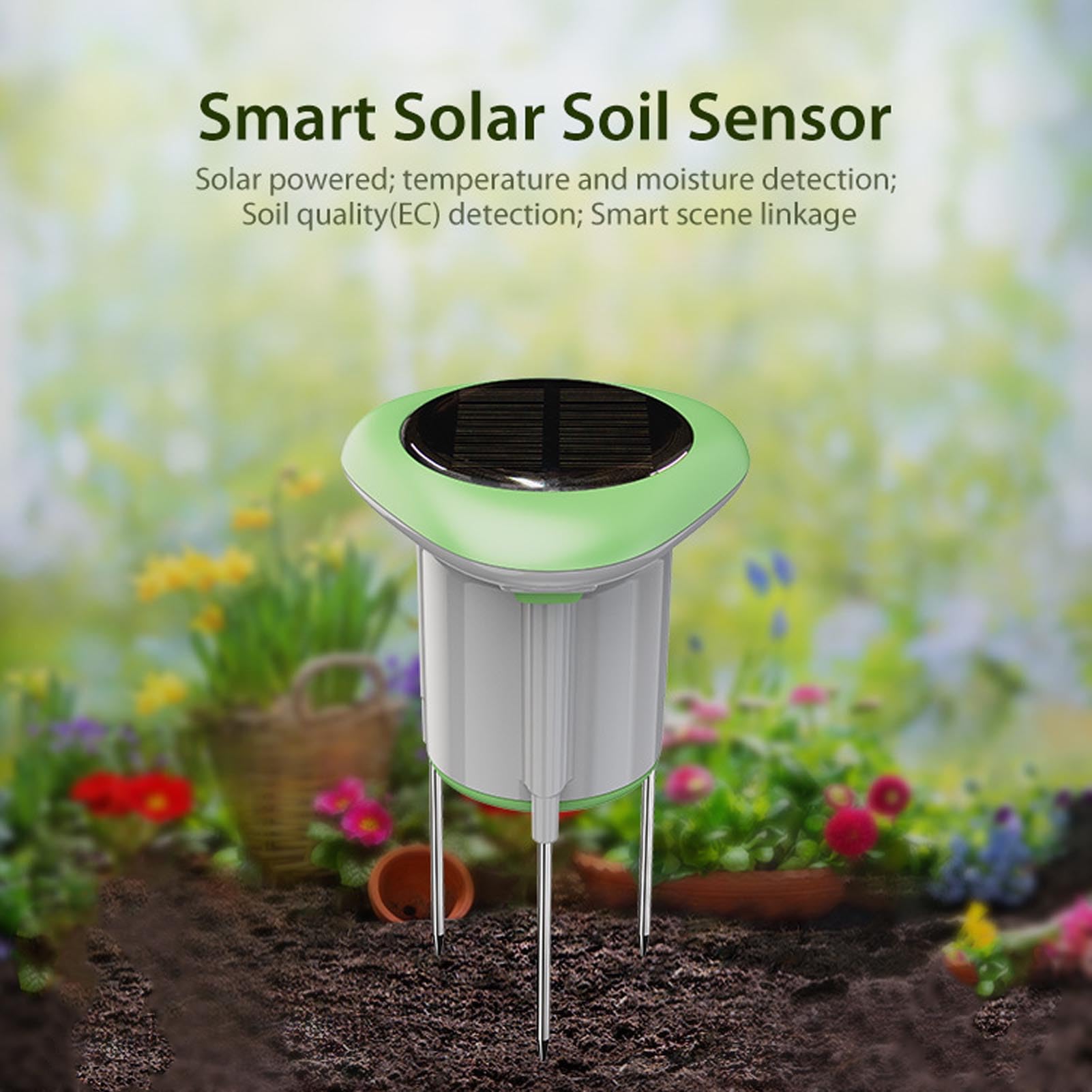 Tnfeeon Termometro del Suolo e Igrometro per Zigbee 3.0 Wireless IP66 Supporto a Prova d'Acqua per Tuya Smart Termometro Igrometro Gardening Gardening Piante da Esterno