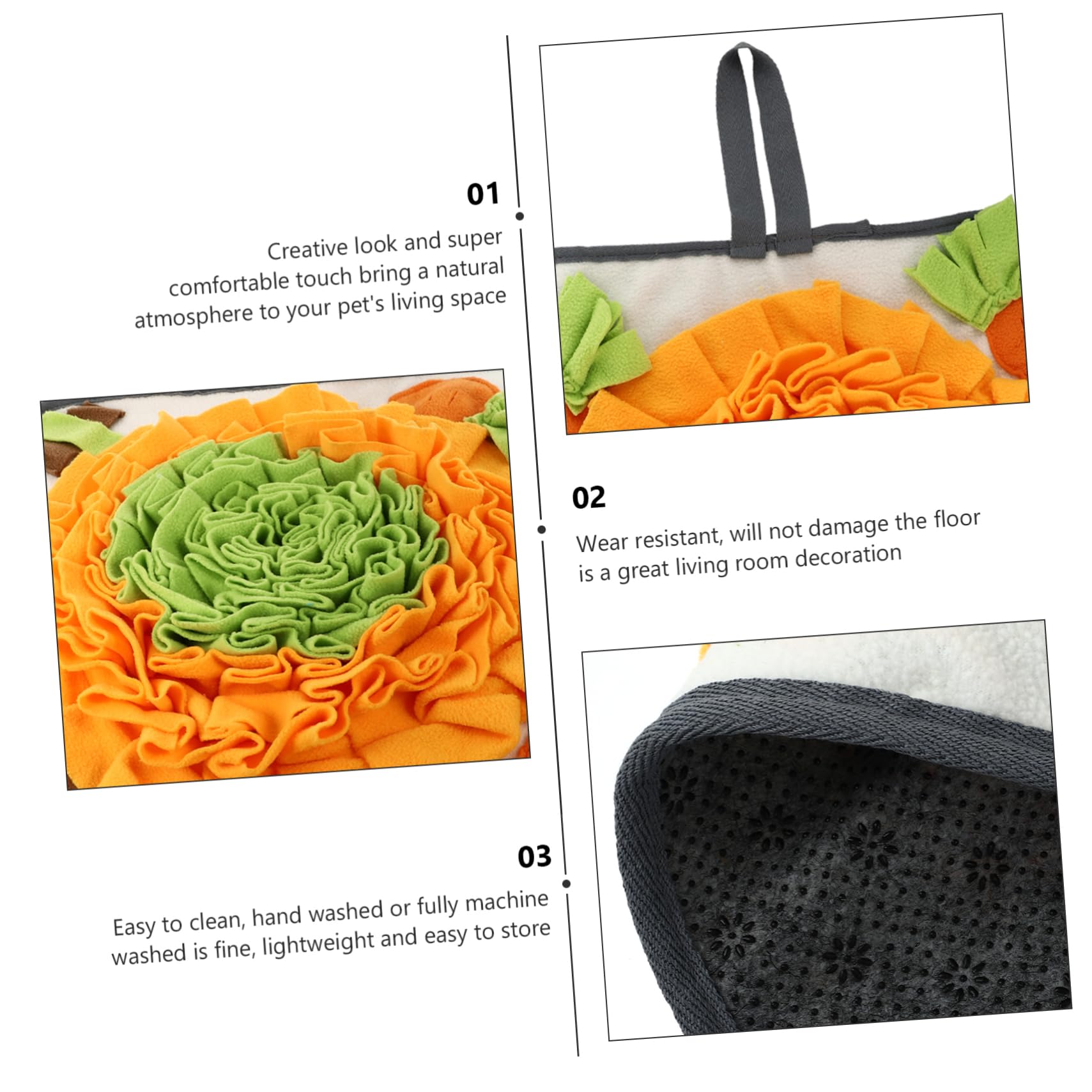 Tappeto per Cani Snuffle Mat 1 Pezzo in Pile Polare, per Foraggiamento | Leggero e Portatile, Si Può Appendere alla Gabbia, Soluzione Semplice per Pet Food