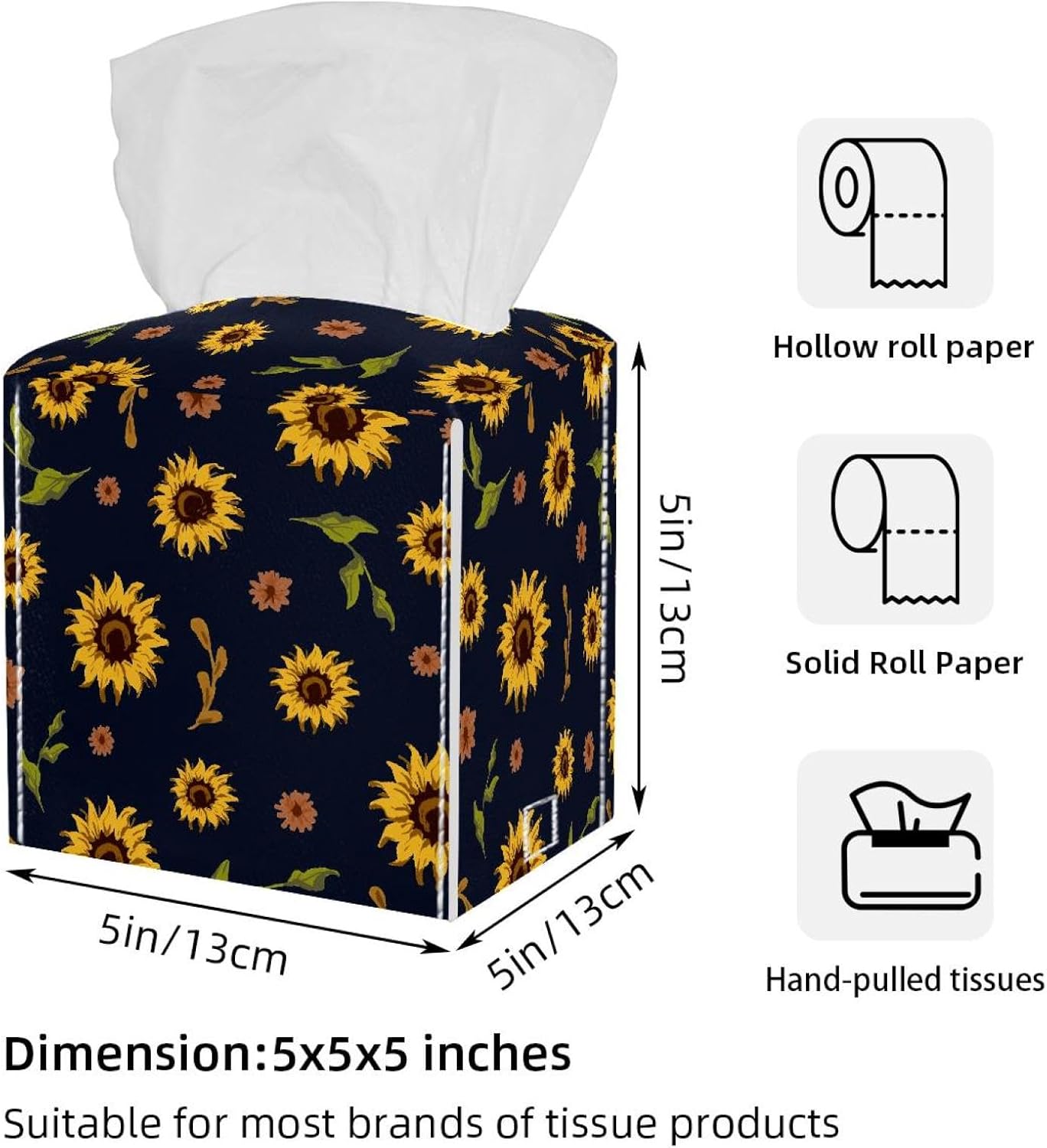 2 Pack Starry Sky Space Purple Galaxy Tissue Box Cover,Tissue Box Cover, Tissue Box Holders, Tissue Holder for Bathroom