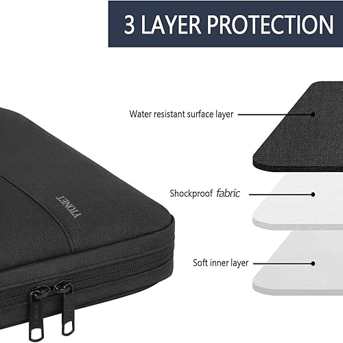 Miniatura 129 de Ytonet Funda profesional para transportar laptop de 13 a 13.3 pulgadas, delgada, con asas, resistente al agua, compatible con laptops MacBook Air