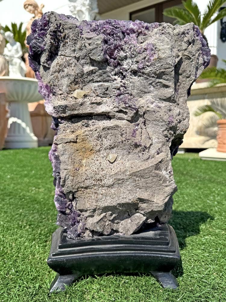 Amazon.co.jp: フローライト 蛍石 原石 約24kg 高さ約47cm 台座付き