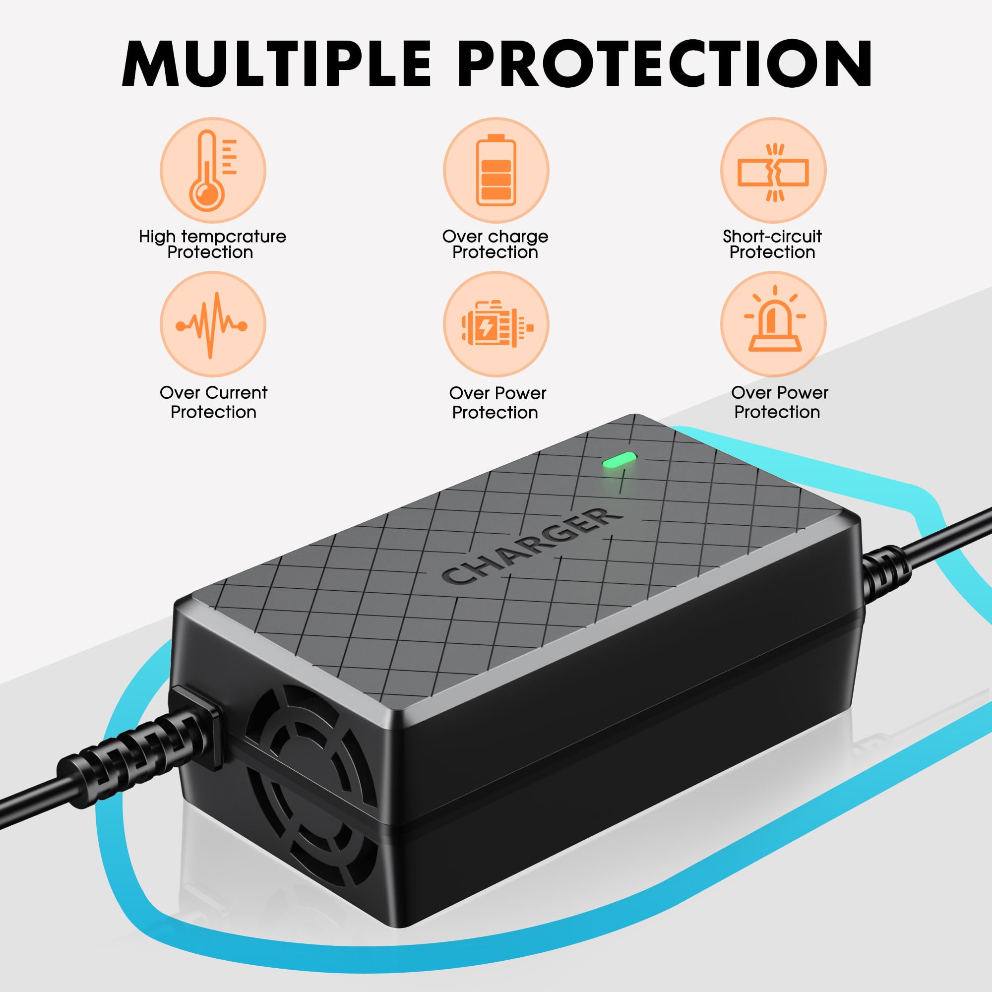 Chargeur 29.4V 2A Pour Scooters électriques Et Fauteuils - Compatible Go-Go, Pride, ShopRider, Etc.