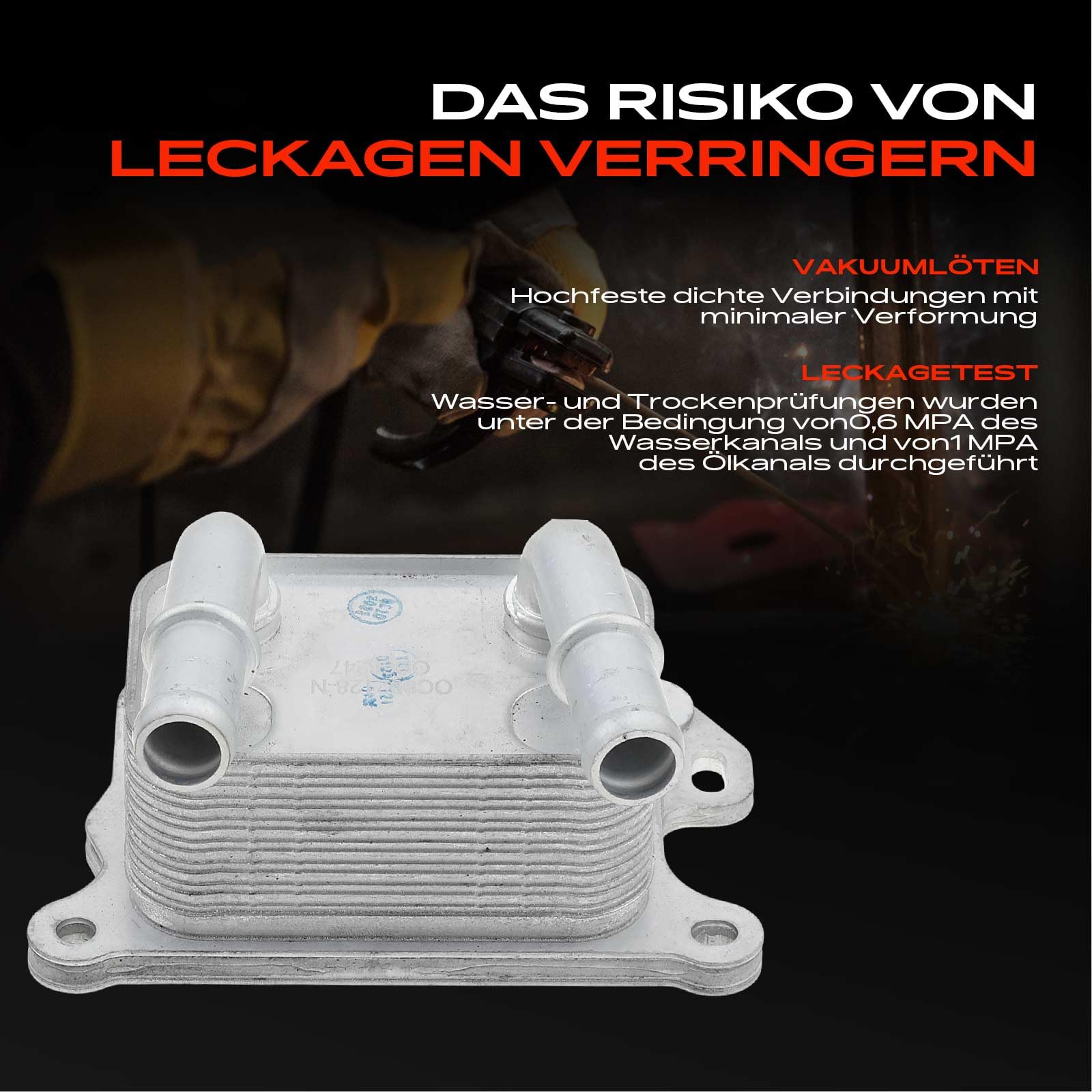 Frankberg Ölkühler Kompatibel mit Dokker Duster Lodgy Logan II Citan Qashqai II Kangoo Clio Scénic Megane Twingo Forfour Benzin 2012-Heute