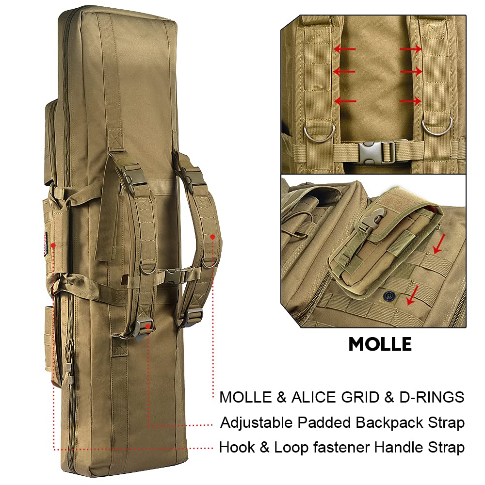 SINSEN Soft Rifle Case, Gun Bag for AK AR15 Pistol Shotgun Bullpup