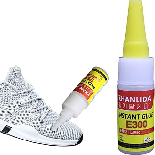 HEYJOY E300 Shoe Glue Sole Repair Adhesive Multipurpose Professional Grade Super Clear Glue Waterproof for Shoe Repair Plastic,Metal,Leather,0.71oz/20g