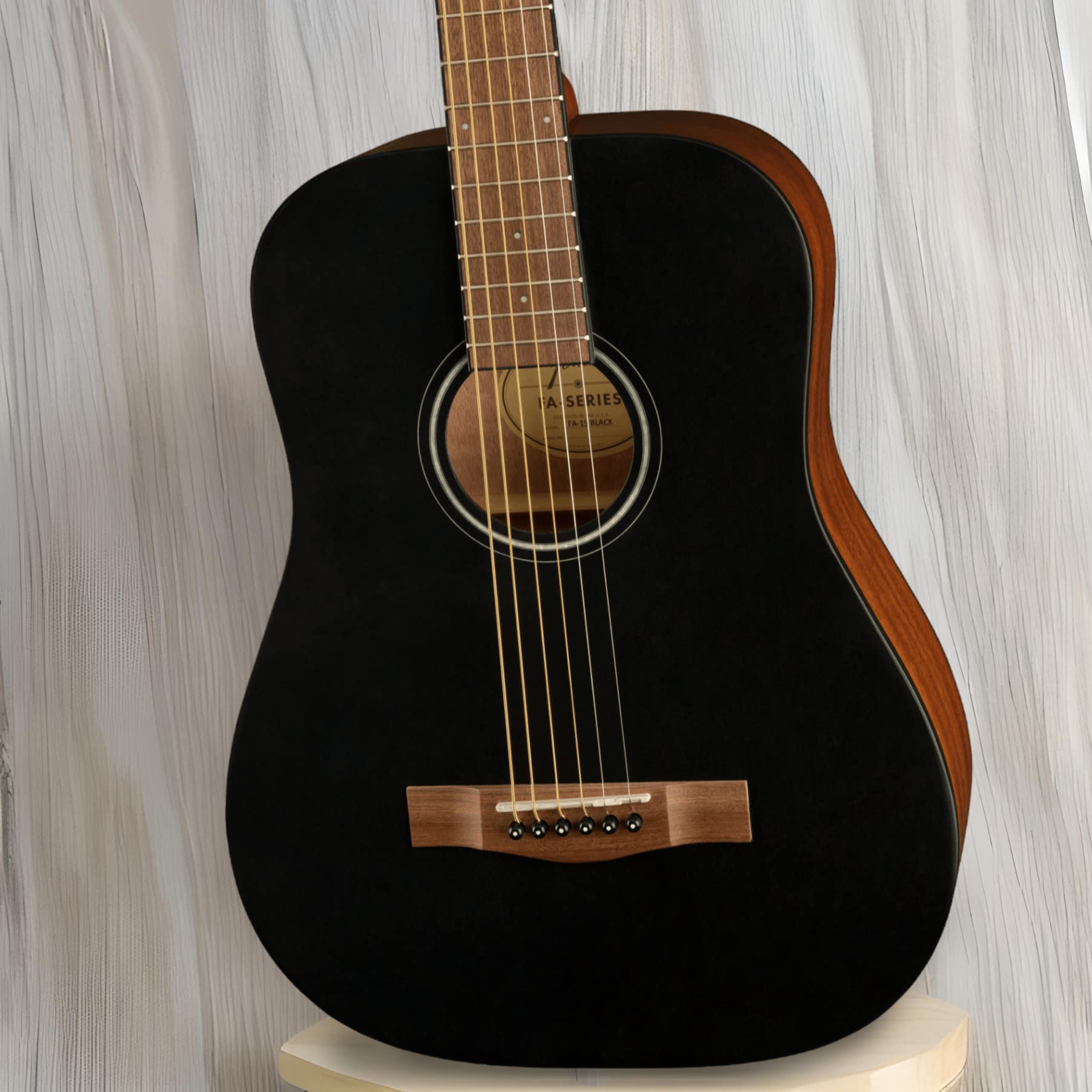 Fender FA-15 - Chitarra acustica 3/4 con custodia, edizione limitata, colore: Nero