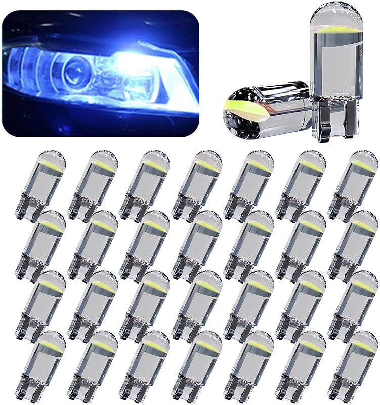 Lâmpadas LED automotivas T10 194 JOYCOURT 12 V 6000 K ICEBLUE – Pacote com 30 unidades