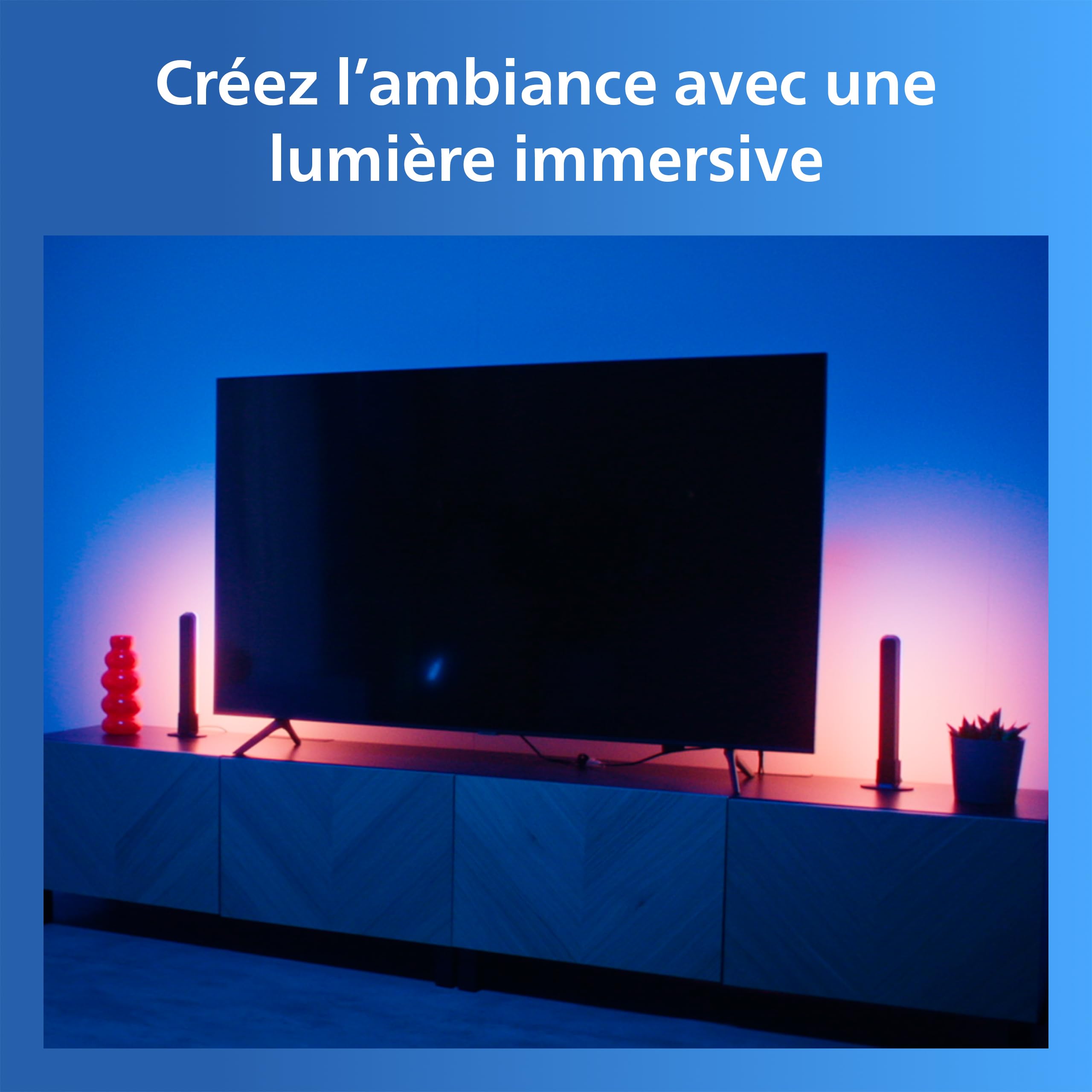 Philips Smart LED, Ampoule Connectée LED en verre RGB GU10, 345 lm, Lumière Couleur et Blanc Réglable 2200-6500 K, Gradation Faible, Connected by WiZ, Alexa, Google Home, Apple Home, Pack de 3
