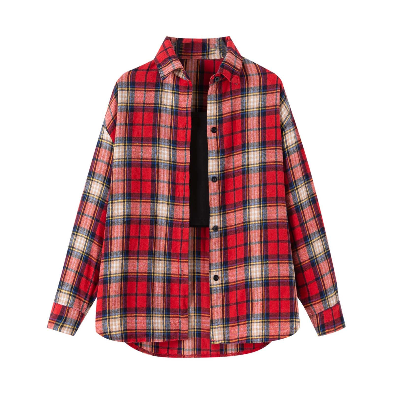 Chemise à carreaux à manches longues pour filles et garçons, haut classique boutonné, chemisier confortable et décontracté pour enfants, adolescents et tout-petits