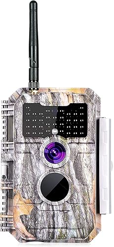 Cámara WiFi para juegos y senderos, 32MP 1296P, MP4, H.264, cámara de ciervo sin brillo, visión nocturna activada por movimiento, impermeable para