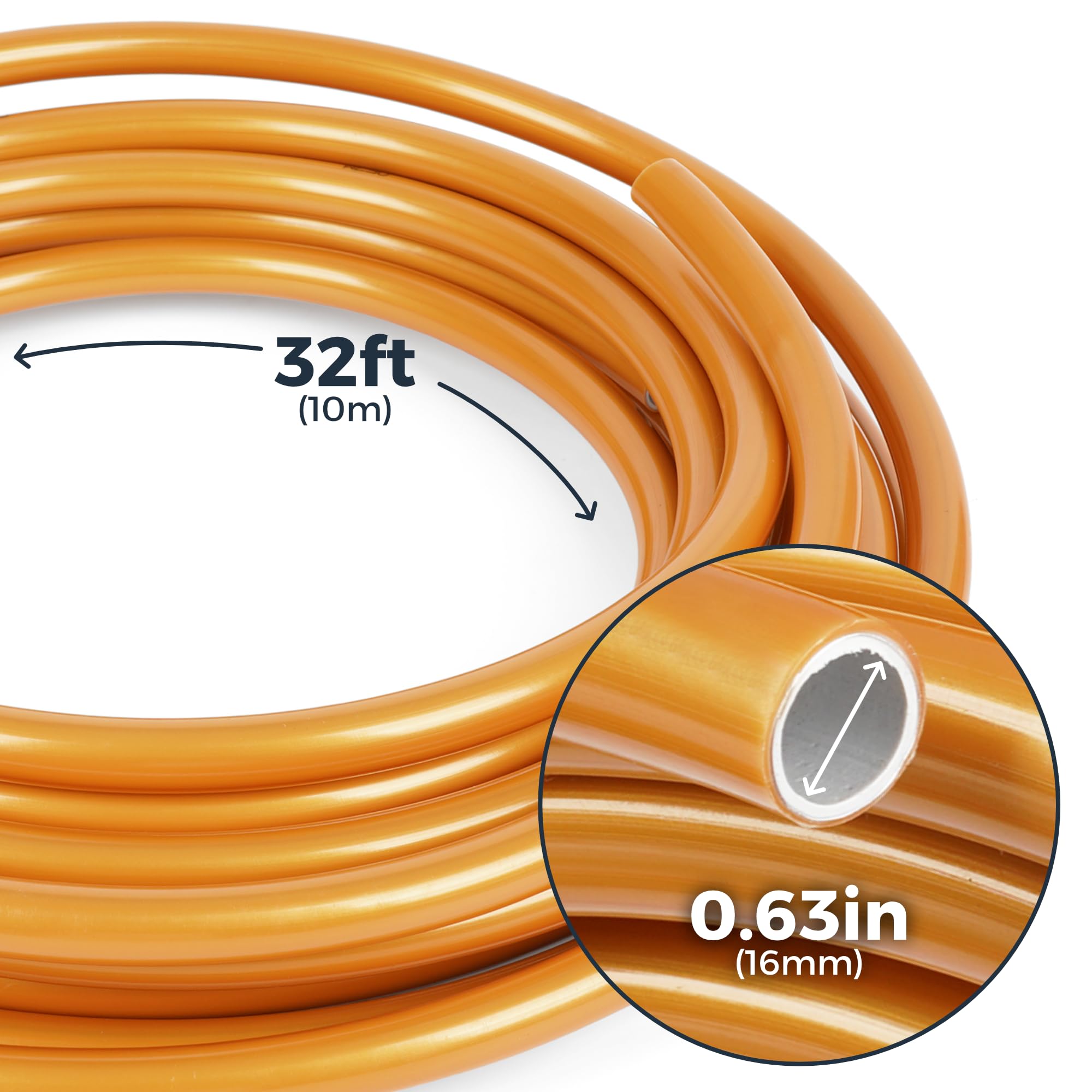 PH PandaHall 5m Tuyau Flexible pour Tiges de Fleurs 16mm Tube en Plastique Blanc Tige Pliable en Aluminium pour Tiges de Fleurs Artificielles Décoration D'Arche Mariage Cosplay Bricolage, 2 Rouleaux