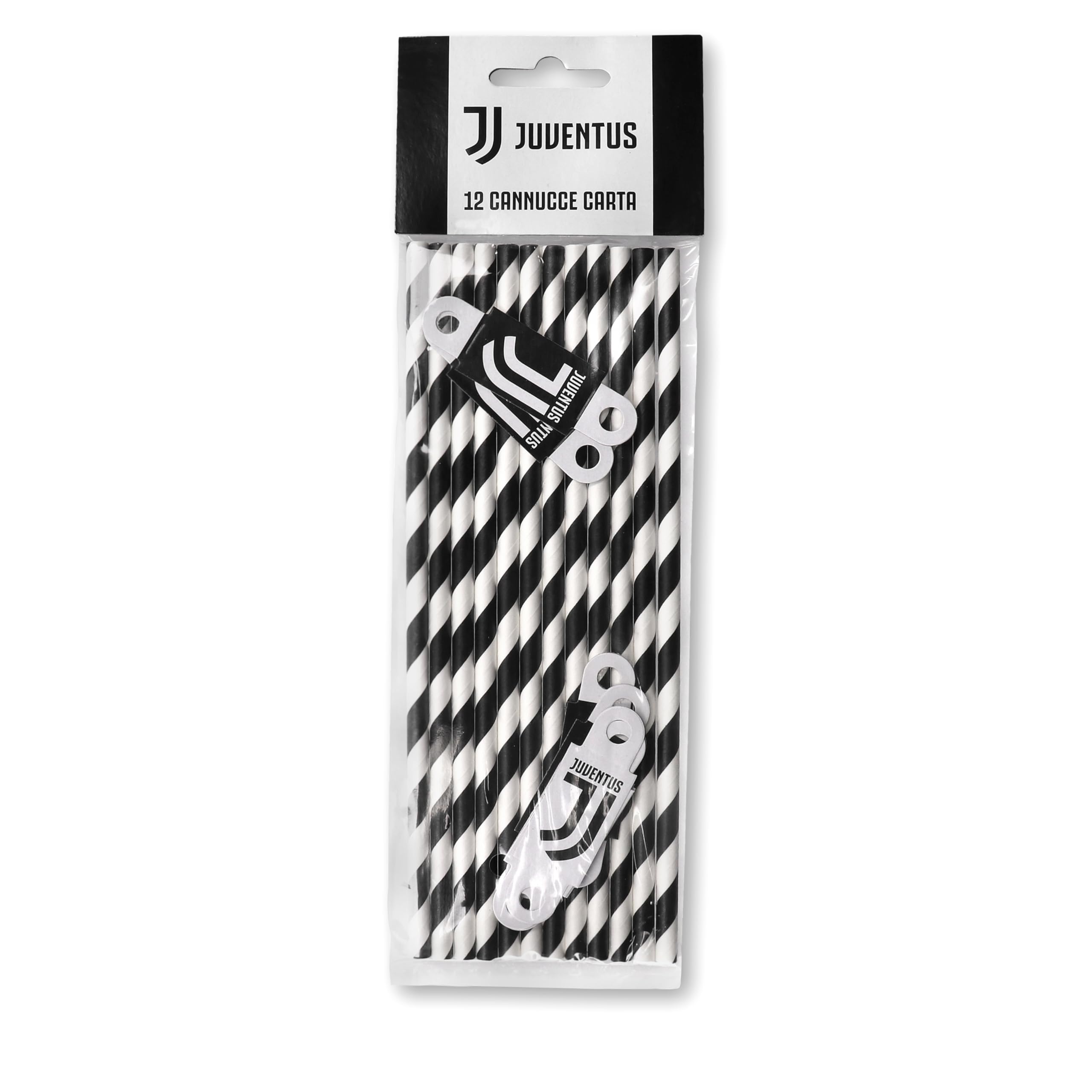 BIGIEMME S.R.L. 12 Juventus Paper Straws 19.5 cm