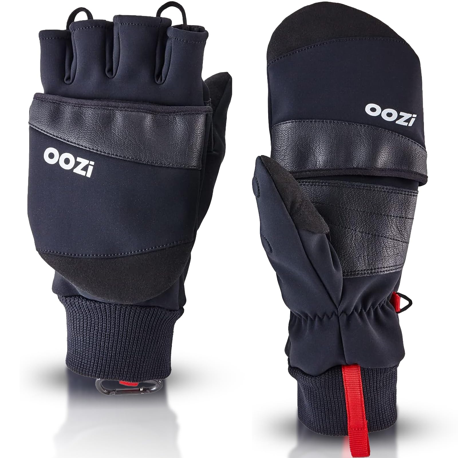 OOZi Guantes de invierno para hombre y mujer, guantes para pantalla táctil, guantes cálidos a prueba de viento, guantes de trabajo para senderismo, correr, ciclismo, viajes en coche
