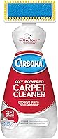 Carbona Oxy-Powered Carpet Stain Remover with Brush - Foam Spray for Mud, Coffee & Food Stains, 13.5 oz