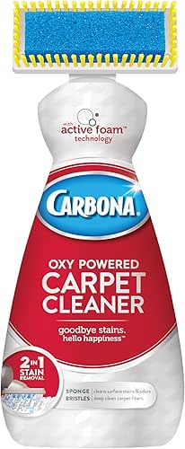 Carbona Carpet Cleaner with Brush | Oxy-Powered Foam for Spot