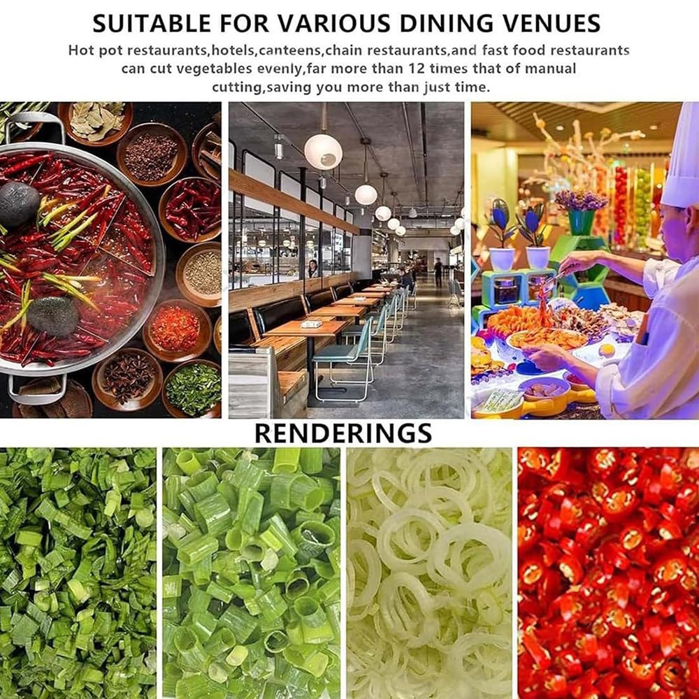 Trituratore elettrico per verdure con spessore regolabile e alta velocità per ristoranti e cucine domestiche