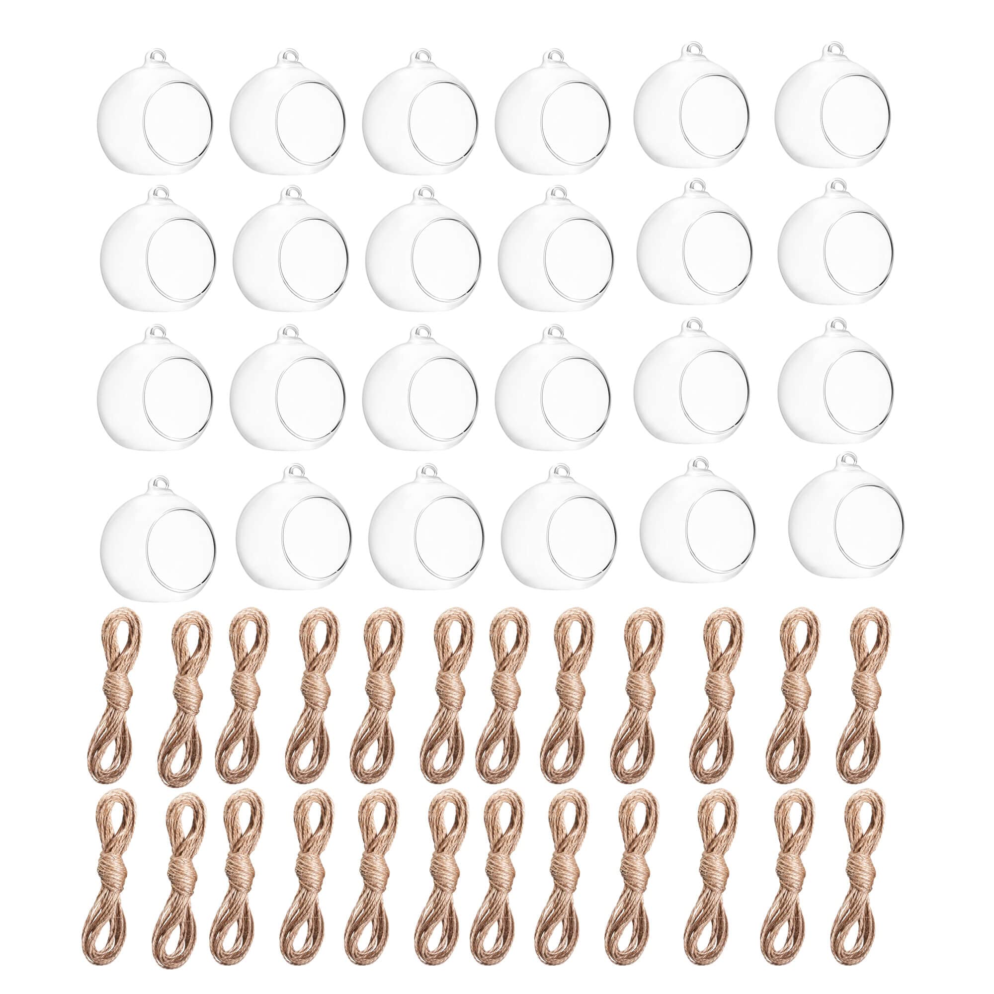 BlogBlog Hanging Tea Lights Candle Holder, 3.15in Hanging Glass Globes, Air Plants Holders, Plant Terrariums, Hanging Glass Vase, Glass Candle Holder Globe for Wedding Party Tree Decoration