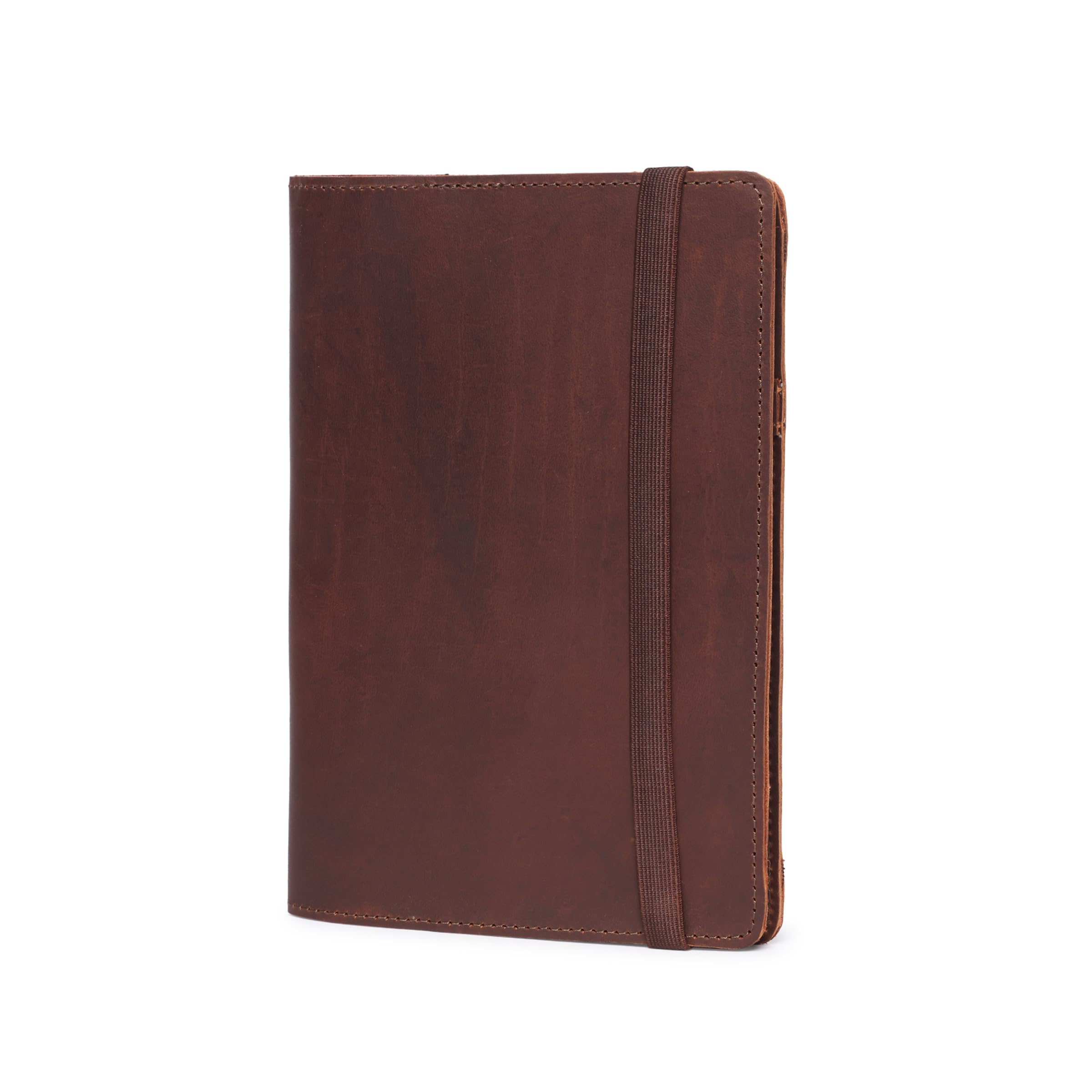 Couverture pour agenda A5 en cuir marron résistant pour protéger vos notes de bureau - 8