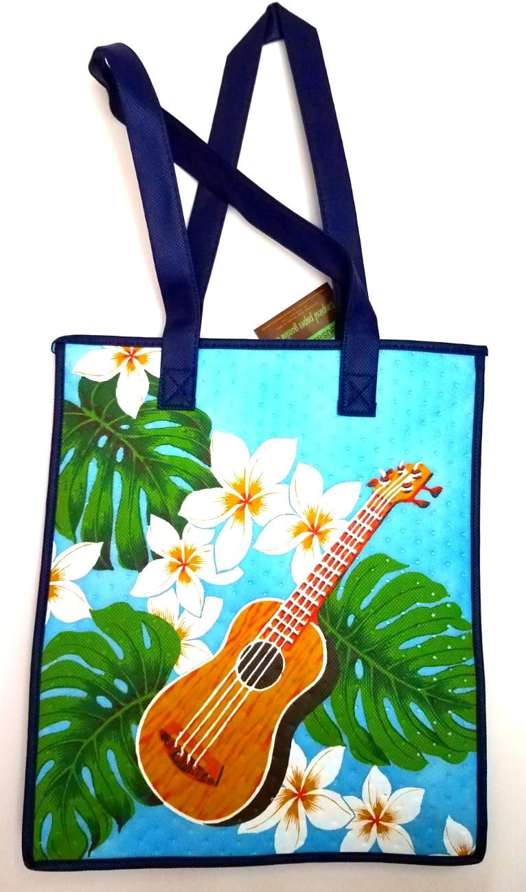 Hawaiian Reusable Insulated Lunch Bag, Large (Ukulele)