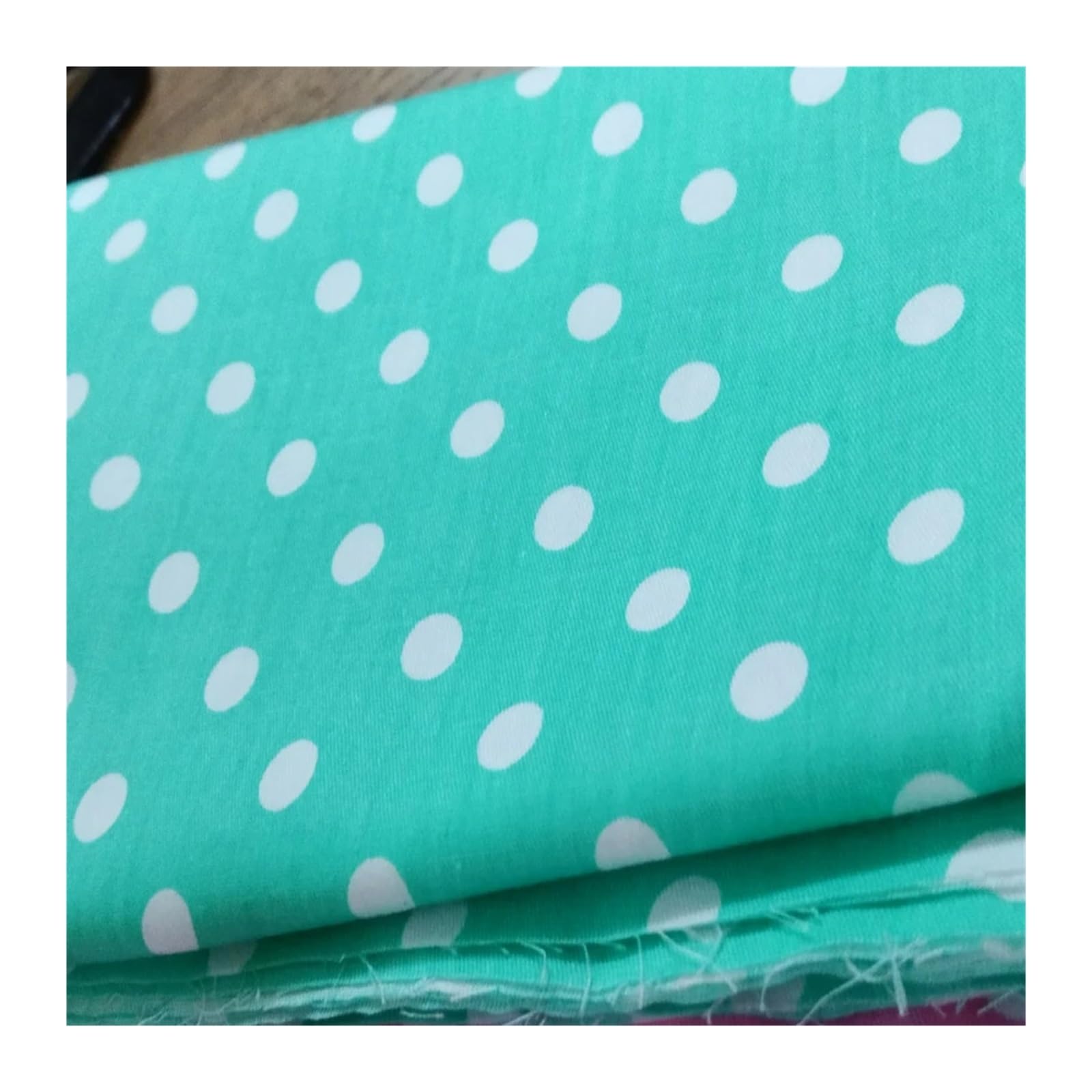 HKSDKABOP Cotton Polka Dot Fabric Dress Home Decor Multicolor 50cm(Color 23)