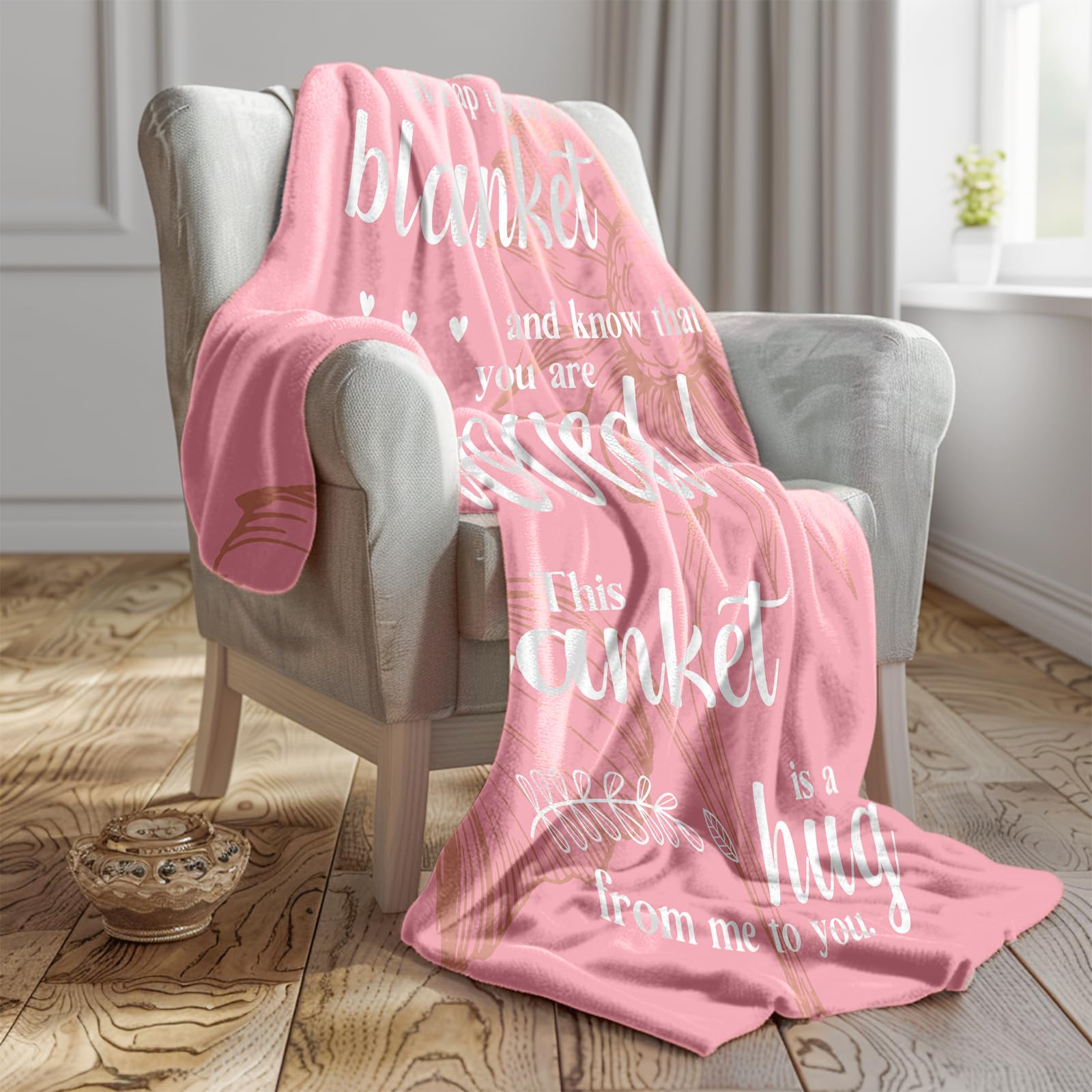 Ueedklaayy Get Well Soon Gift - Inspirational Hug Blanket for Her 