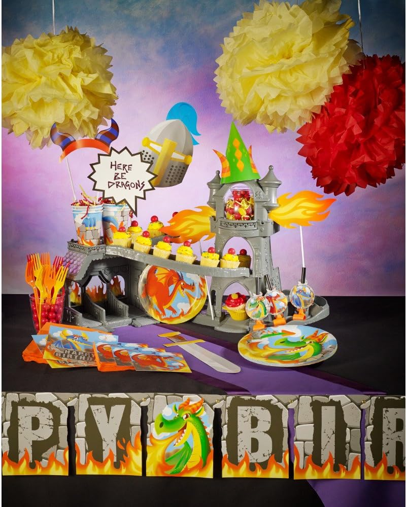 Creative Converting Assorted Photo Booth Dragons Party Props (10 Piece)