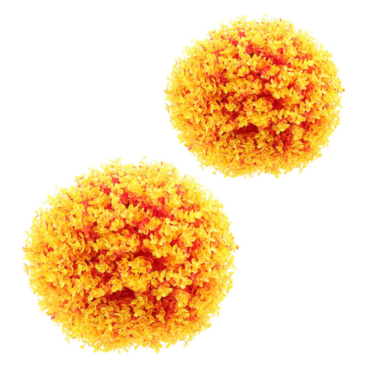 Homoyoyo 2pcs Eucalyptus Topiary Ball Decoration Realistic Faux Plant Spheres for Home Garden Party