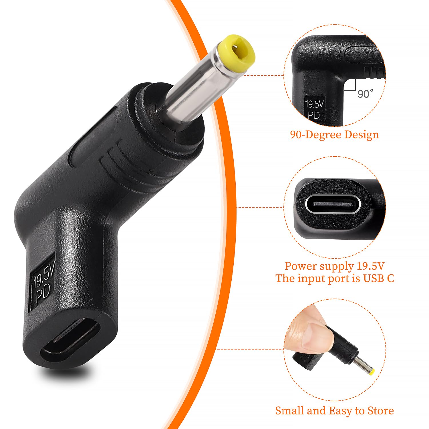 Adattatore Alimentazione Angolato 7.9 Mm Per Lenovo ThinkPad X1 - Connettore A Gomito