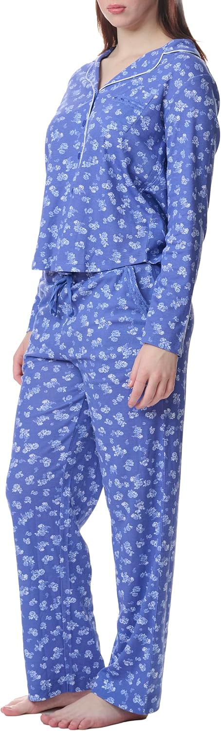 Karen Neuburger Women's Two-Piece Long Sleeve Girlfriend Lace Pajama Set - Image 2