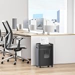 Bonsaii 12-Sheet Micro Cut Paper Shredder for Home Office, Heavy Duty Paper Shredder with 5.5 Gallon Pull-Out Bin, P-4 Security Level – Shreds Paper, CD, Credit Card, for Home Office Use(C282-B)