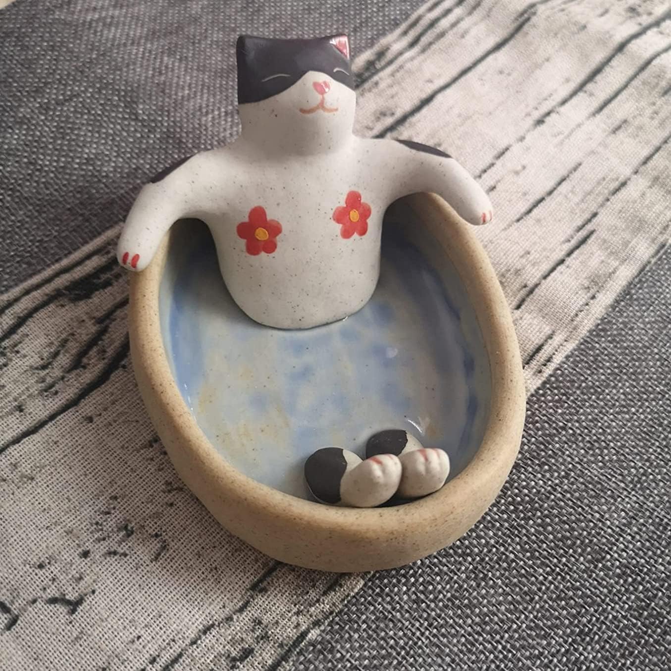 未使用品 MTRIDO セラミック灰皿 タバコ用 かわいい猫型灰皿 家庭や庭用 楽天