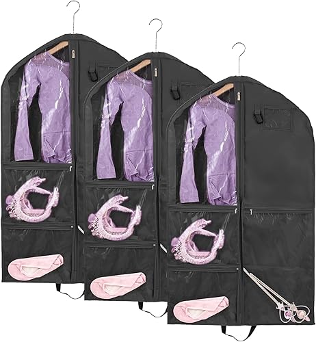 Vista 91 de Bolsa de ropa colgante impermeable, bolsas de ropa de 40 pulgadas para colgar ropa, bolsas de ropa para almacenamiento de viajes, bolsa de ropa