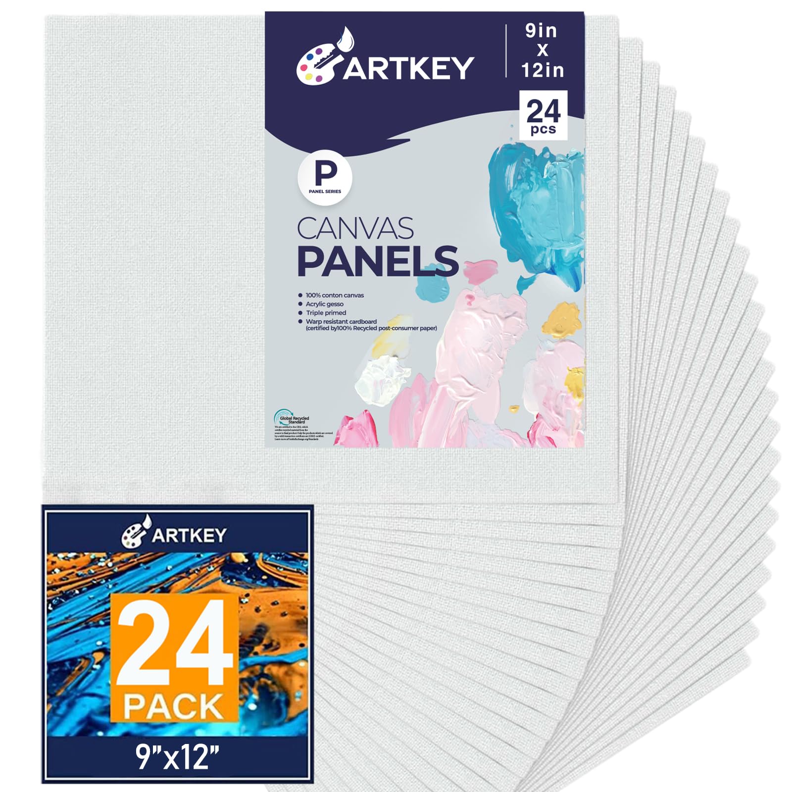 Lienzos blancos con triple imprimación y 283 g de gramaje