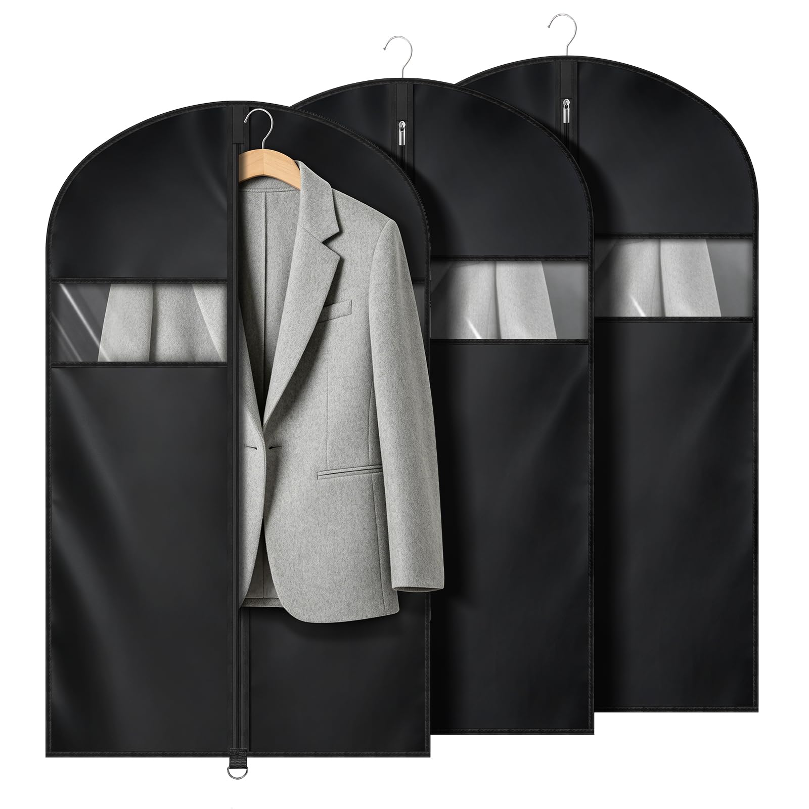 Univivi Garment Bag for Costumes Suits Coats Storage 43", Set of 3
