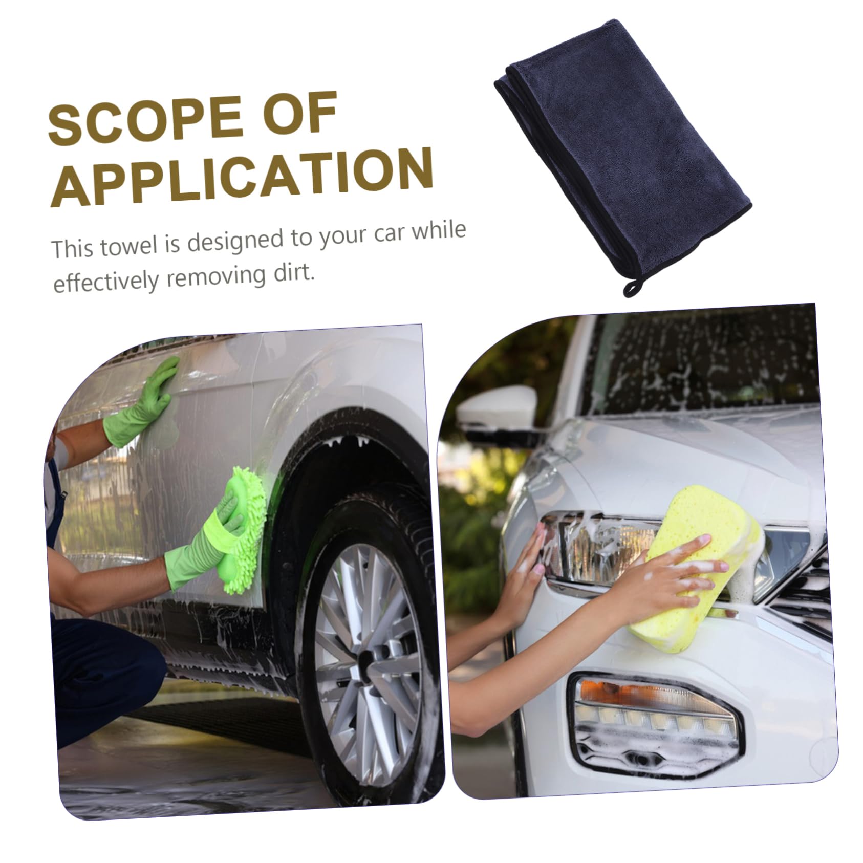 SOLUSTRE Mikrofaser Auto Waschtuch Absorbent Kratzfrei aus Faser | Pflege und Trocknen, Geeignet für Haushalt und Küche, als Autozubehör Nutzbar