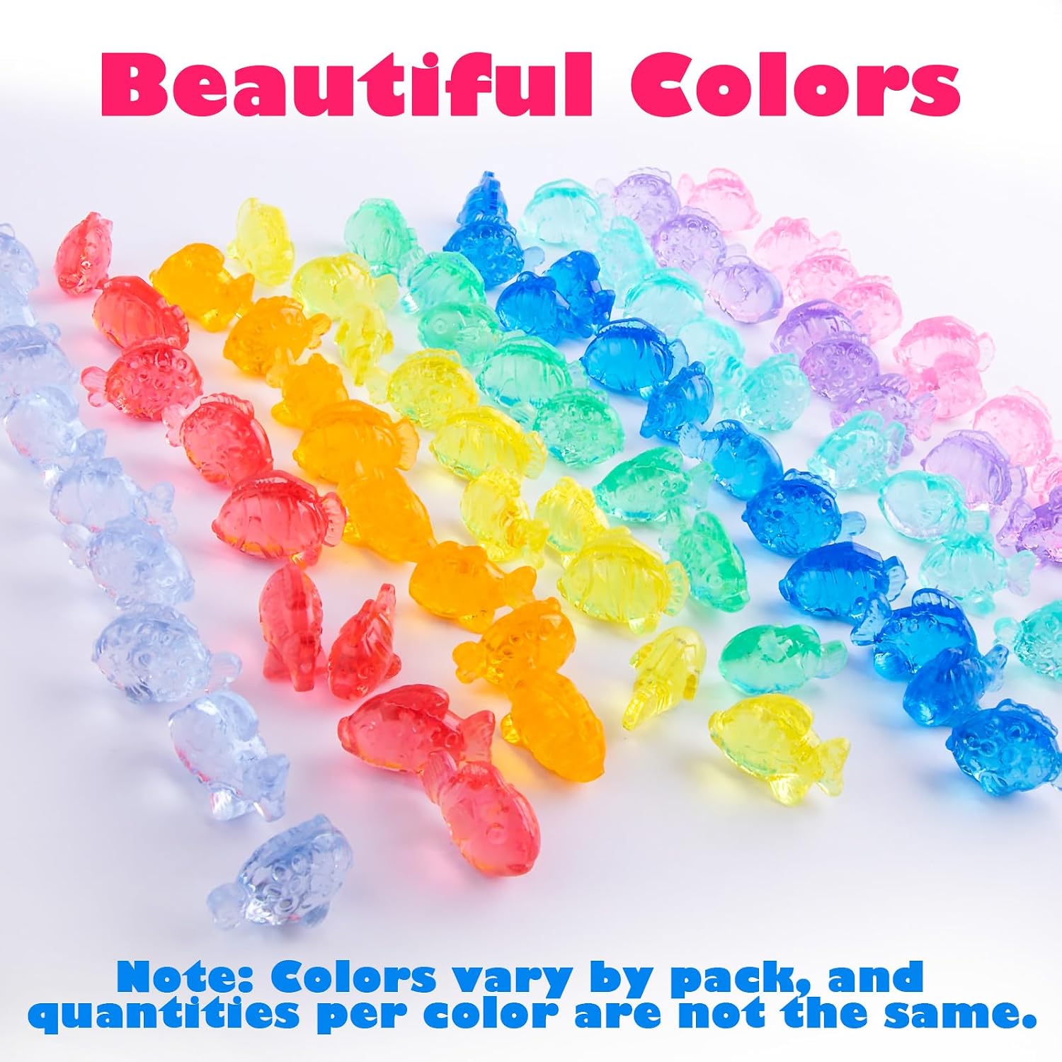 Niceup 130pcs Plastic Little Tropical Fish Ocean Party Favors Sensory Bin Filller Bulk Fake Fishes Miniature Toys Under Sea Mermaid Pool Diving Gems Vase Fillers Aquarium Crafting Decoration