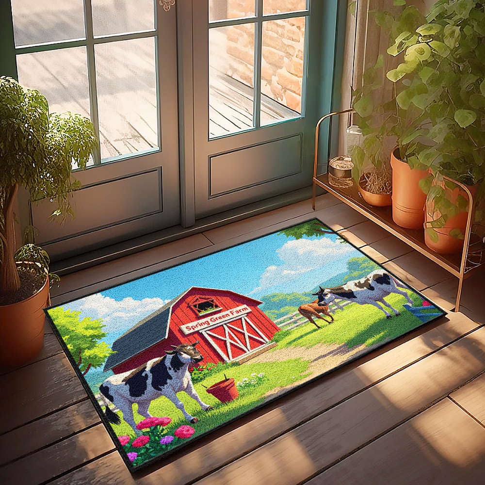 Paillasson antidérapant vache tapis de sol sécurité pour entrée humide