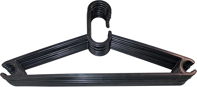 FIRST CHOICE KAYA Plastic Wardrobe Hanger Pack of 20 Black Color Home clothes Heavy duty Thick Space Saving for Coat, Jackets, Shirts, Pant, Trouser -Durable, Slim & Strong Hangers Sold by KAYA LTD