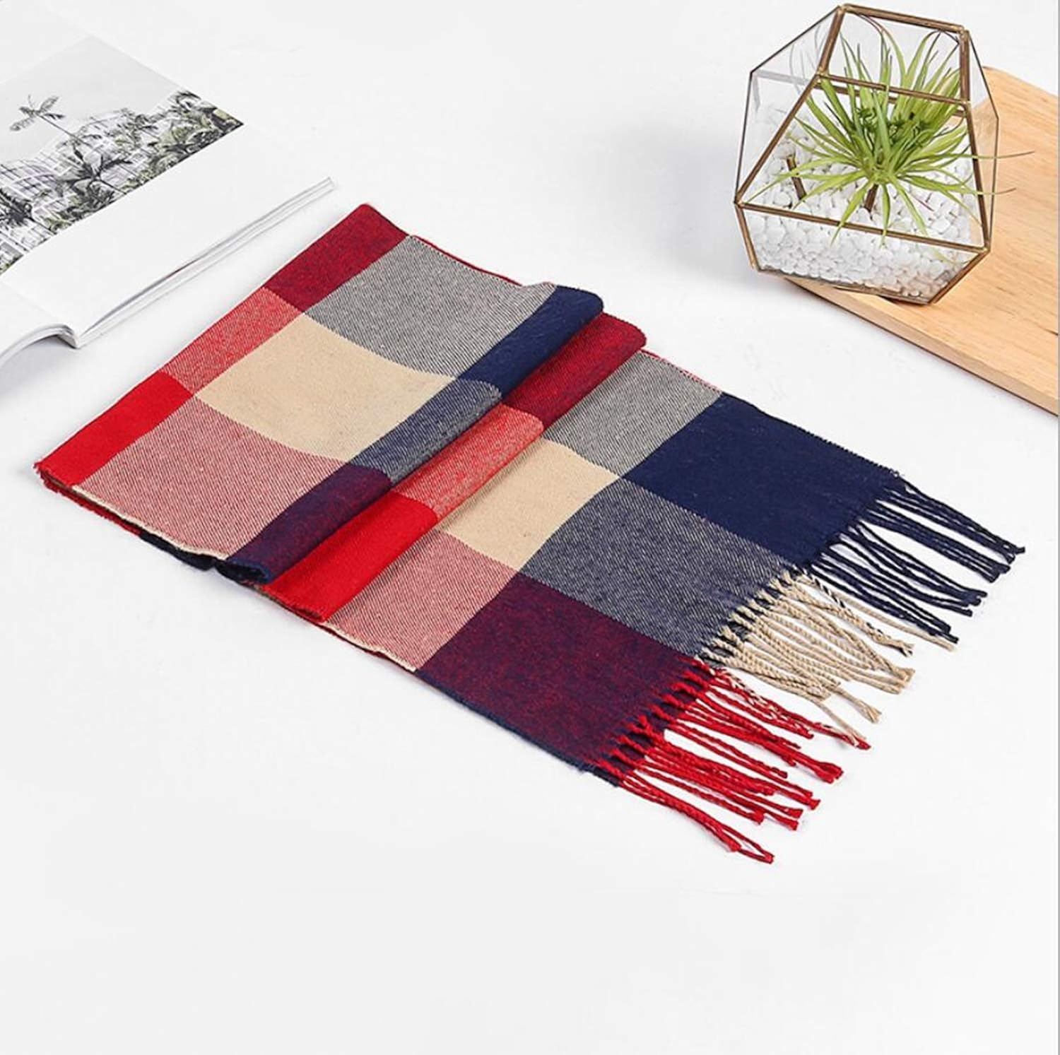 Girls Soft Winter Scarf Classic Cashmere Feel Scarves Fashion Plaid Scarf Wrap for Kids Boys: Clothing, Shoes & Jewelry