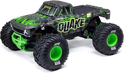ARRMA RC Truck1/10 Quake 223S 2WD RTR (Battery and Charger Not Included) Brushless Monster Truck, Green, ARA3537T2