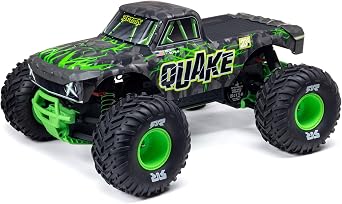 ARRMA RC Truck1/10 Quake 223S 2WD RTR Battery and Charger Not Included Brushless Monster Truck, Green, ARA3537T2