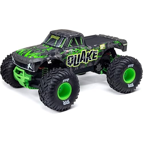 ARRMA RC Truck1/10 Quake 223S 2WD RTR (Battery and Charger Not Included) Brushless Monster Truck, Green, ARA3537T2