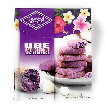 Diamond Bakery Ube Hawaiian Shortbread Cookies with Coconut