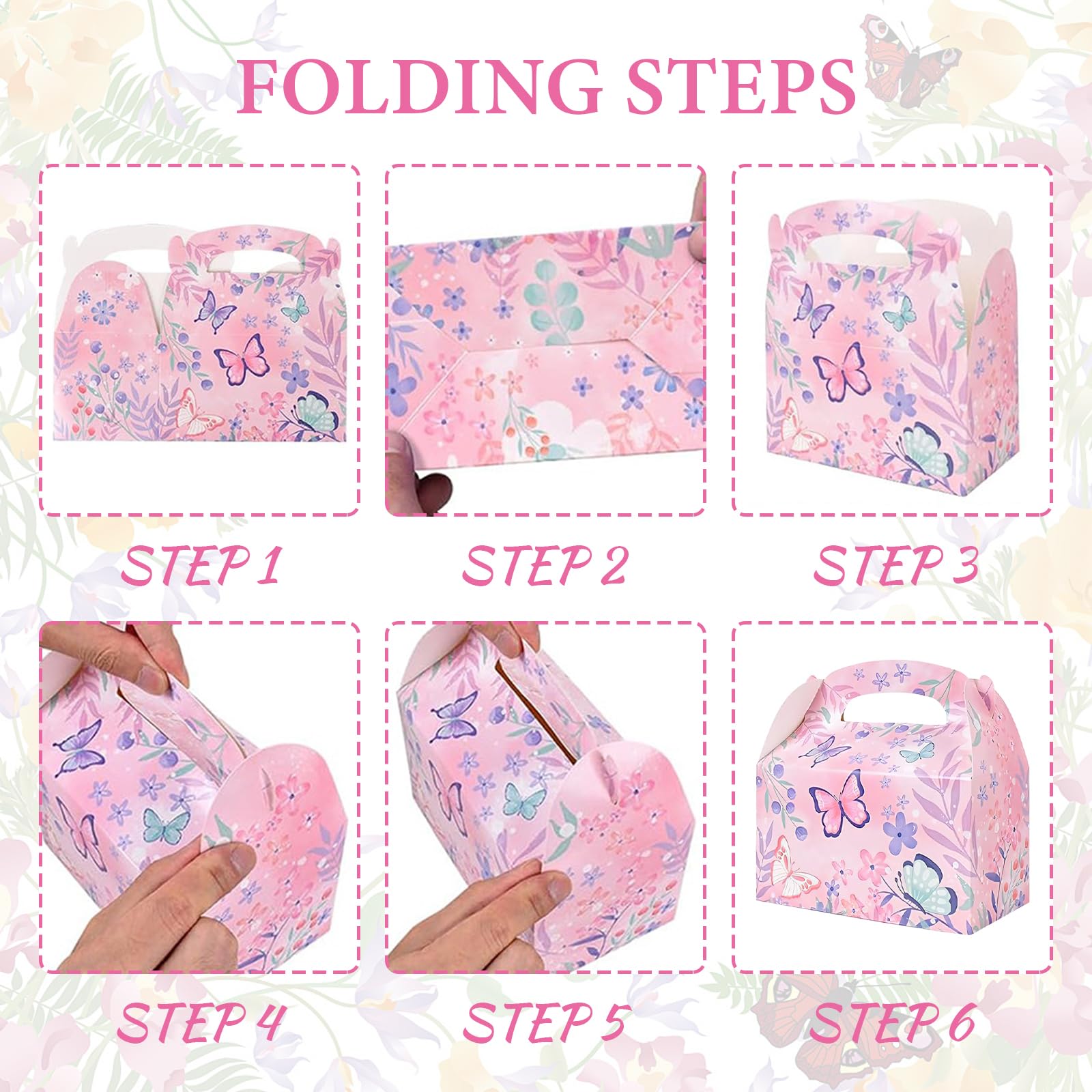 12 Scatole Regalo A Forma Di Farfalla Per Caramelle E Piccoli Regali: Rosa, Viola E Blu, Con Maniglia, Per Compleanni E Baby Shower