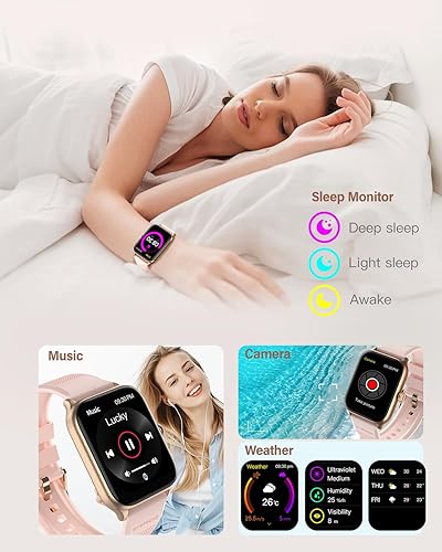 Miniatura 5 de RIVERSONG Reloj inteligente para mujer, Android, iPhone con respuestahacer llamadas, voz AI, seguimiento de actividad de 1.85 pulgadas, más de 100