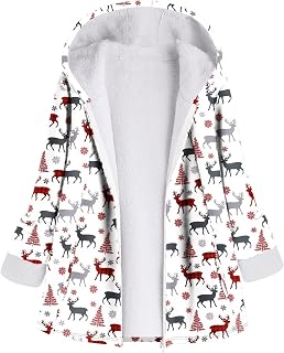 Boboar Womens Autumn Winter Casual Warm Prints Stitching Plush Cardigan Coat Jacket Jacket Fitted