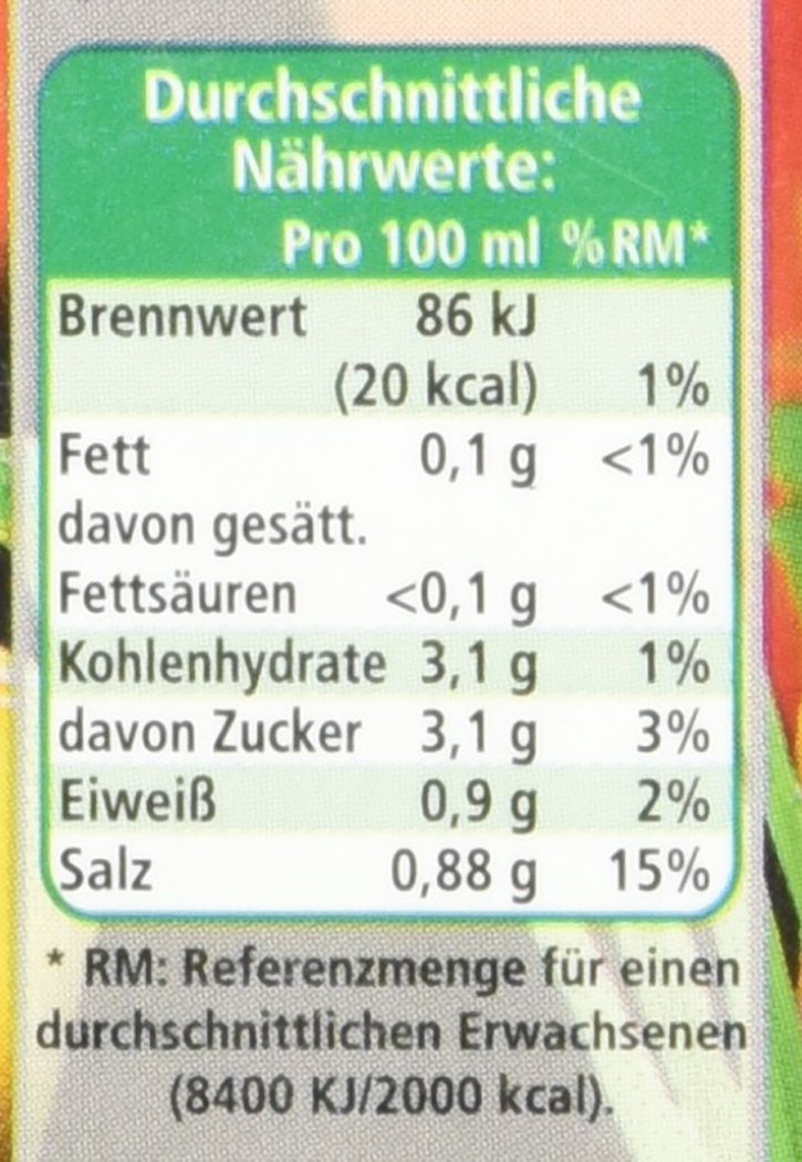Scharfe Säfte Gemüse, 12er Pack (12 x 500 ml)