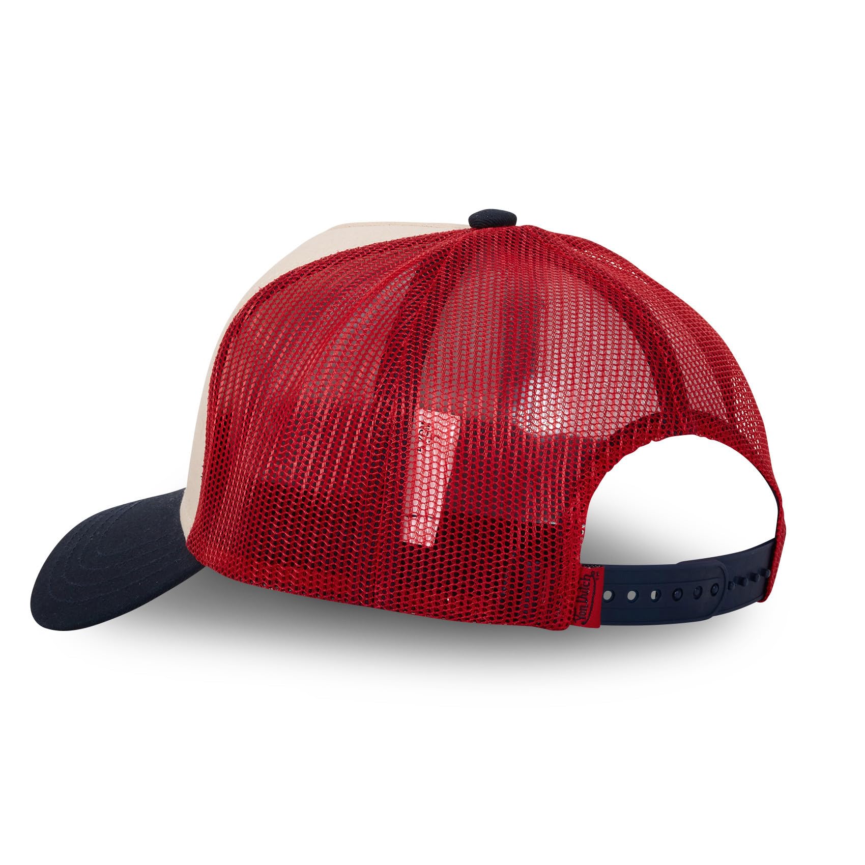 Von Dutch Czapka męska i damska, regulowana czapka typu trucker z zatrzaskiem, biała, niebieska, czerwona, rozmiar TU, beżowy, rozmiar uniwersalny